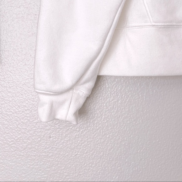 American Eagle Oversized White Hoodie Drawstring Sweatshirt Size Small - Picture 6 of 11